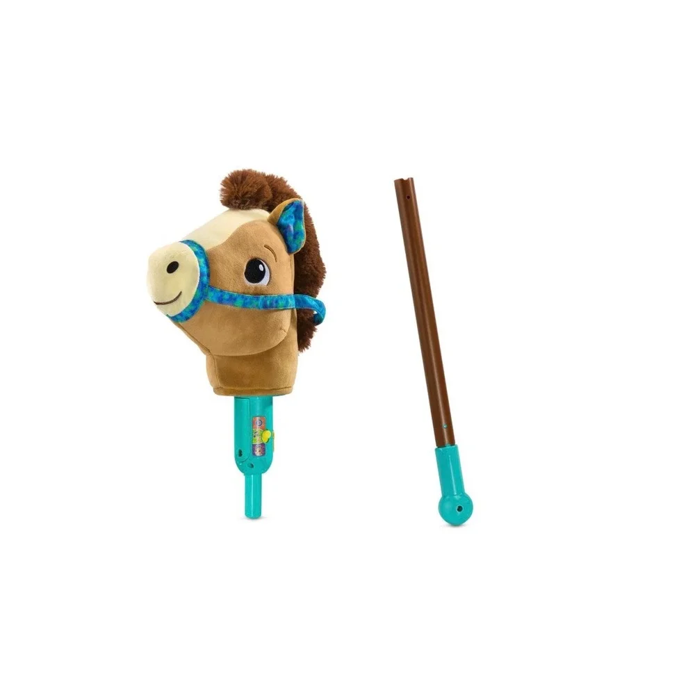 VTech Gallop & Giggle Horse Interactive Plush Stick Toy Brown 30 Inch 80-554400